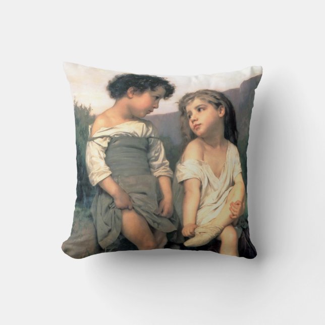 Am Rande des Baches, Bouguereau Kissen (Vorderseite)
