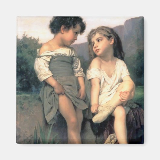 Am Rande des Baches, Bouguereau Magnet (Vorne)