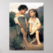 Am Rande des Baches, Bouguereau Poster (Vorne)