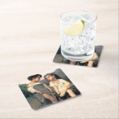 Am Rande des Baches, Bouguereau Rechteckiger Pappuntersetzer (Vor Ort)