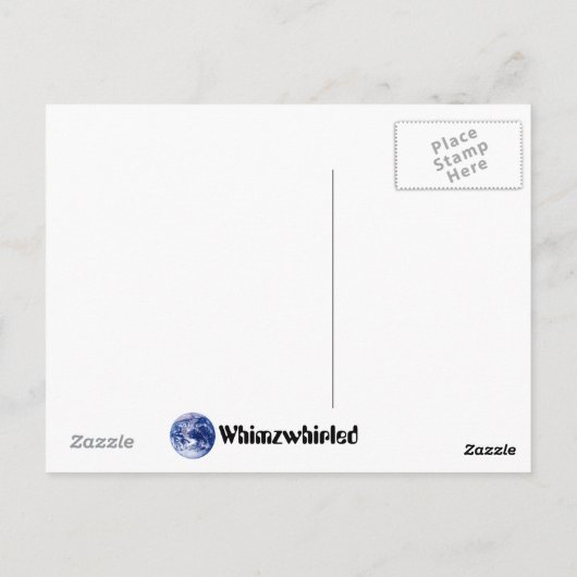 Am Rande einer flachen Erde Postkarte (Rückseite)