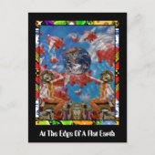 Am Rande einer flachen Erde Postkarte (Vorderseite)