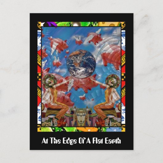 Am Rande einer flachen Erde Postkarte (Vorderseite)