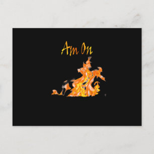 Am richtigen Feuer Postkarte