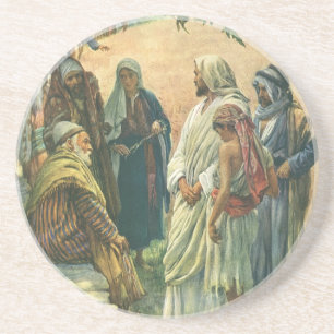 Am Sabbat arbeiten, Vintage-Religion Sandstein Untersetzer