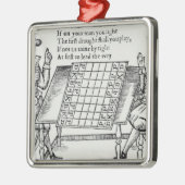 Am Schach-Brett Silbernes Ornament (Links)