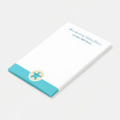 Am Schreibtisch der Strandklebrige notiert Pads Post-it Klebezettel (angewinkelt)