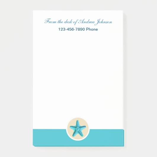 Am Schreibtisch der Strandklebrige notiert Pads Post-it Klebezettel (Vorderseite)