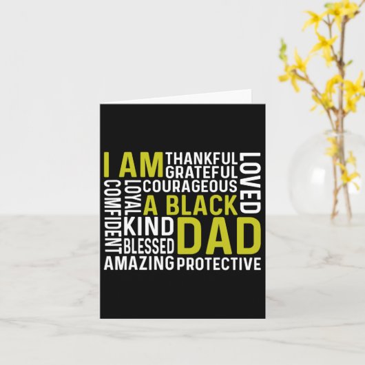 Am Schwarzen Vater Funny Vathay Day Afroamerikaner Karte (Gelbe Blume)