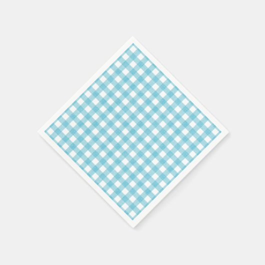 Am Sea Gingham Paper Napkin Serviette (Ecke)