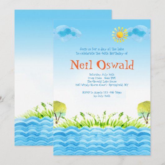 Am See Einladung (Vorne/Hinten)