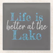 AM SEE IST DAS NÜCHENLEBEN BESSER | GLASUNTERSETZER (Vorderseite)