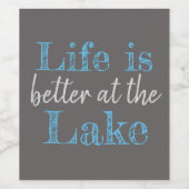 AM SEE IST DAS NÜCHENLEBEN BESSER | WEINETIKETT (Einzelnes Label)