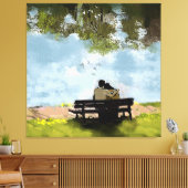 Am See Leinwanddruck (Insitu (Wohnzimmer))