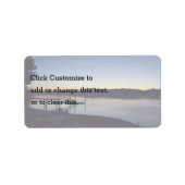 Am See nachts Adressaufkleber (Vorne)