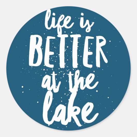 Am See Runder Aufkleber (Vorderseite)