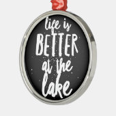 Am See Silbernes Ornament (Links)