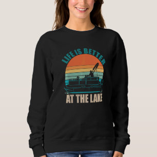 Am See Sommerurlaub Pontonboot Sweatshirt