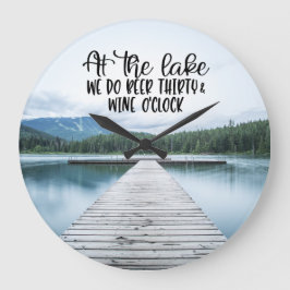 Am See "We Door" Bier 30 und Wein O'Clock Große Wanduhr