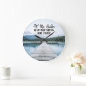 Am See "We Door" Bier 30 und Wein O'Clock Große Wanduhr (Zuhause)