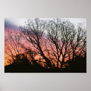 Am Sonnenuntergang-photographischen Plakat