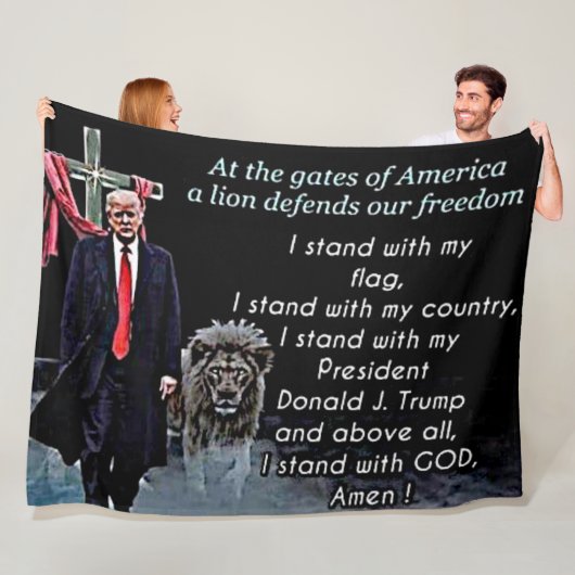 AM SPIEL VON AMERIKA FLEECEDECKE (Beispiel)