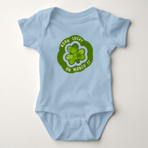 Am St. Patrick's Day geborener Glückspilz Baby-Bod Baby Strampler