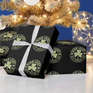 Am St. Patrick's Day Glück Geboren Irischer Geburt Geschenkpapier