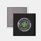 Am St. Patricks Day Glück Geboren Irisches Kleebla Magnet (Vorderseite/Rückseite)