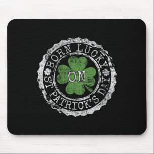 Am St. Patricks Day Glücklich Geboren Irische Klee Mousepad