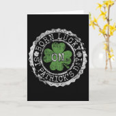 Am St. Patricks Day Glücklich Geboren Irisches Kle Karte (Gelbe Blume)