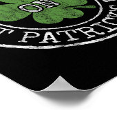 Am St. Patricks Day Glücklich Geboren Irisches Kle Poster (Ecke)