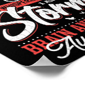 Am Storm Brain Aneurysm-Awareness-Grap Poster (Ecke)