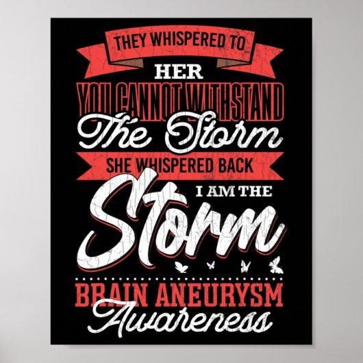 Am Storm Brain Aneurysm-Awareness-Grap Poster (Vorne)