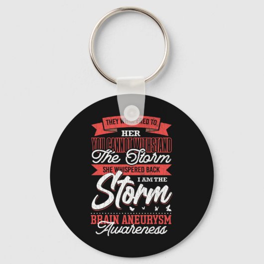 Am Storm Brain Aneurysm-Awareness-Grap Schlüsselanhänger (Vorderseite)