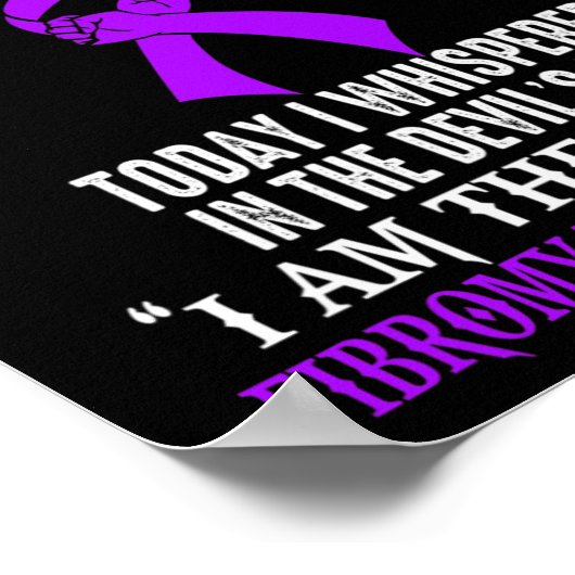 Am Storm Fibromyalgie-Bewusstseinswarter Poster (Ecke)