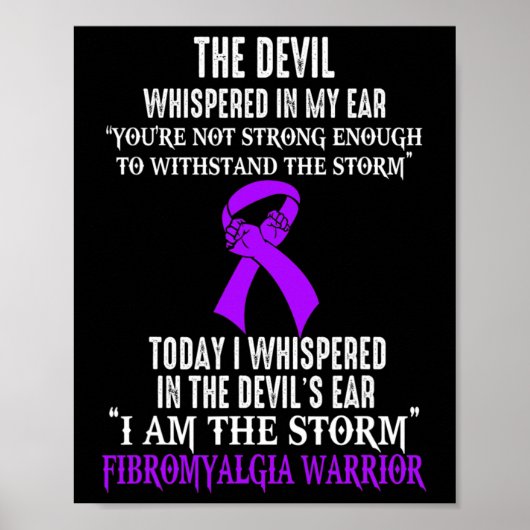 Am Storm Fibromyalgie-Bewusstseinswarter Poster (Vorne)