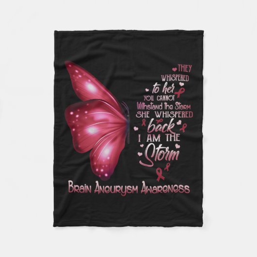 Am Storm Hirn Aneurysm-Awareness Butterfly Fleecedecke (Vorderseite)