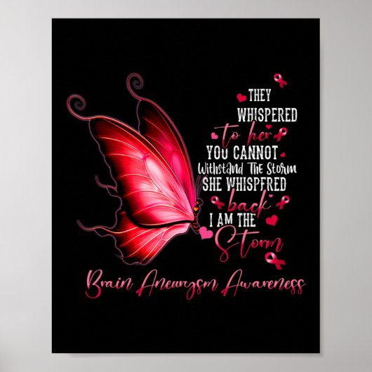 Am Storm Hirn Aneurysm Bewusstsein Schmetterling 2 Poster (Vorne)