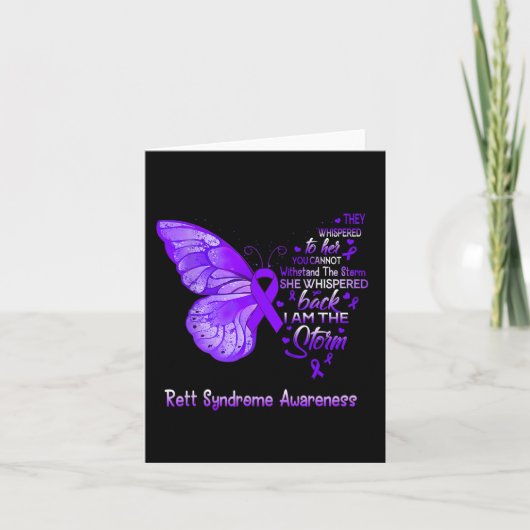 Am Storm Rett Syndrome Awareness Butterfly Karte (Vorderseite)