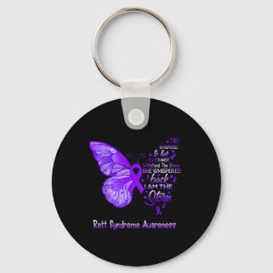 Am Storm Rett Syndrome Awareness Butterfly Schlüsselanhänger