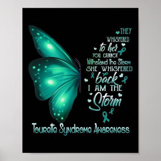 Am Storm Tourette Syndrome Awareness Butterfly Poster (Vorne)