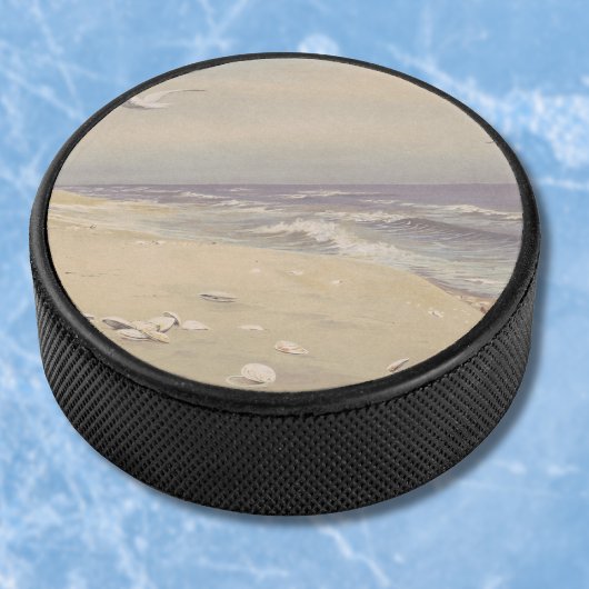 Am Strand (1879) - Vintage Küstenkunst Eishockey Puck