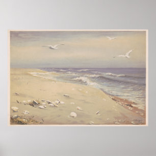Am Strand (1879) - Vintage Küstenkunst Poster