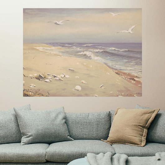 Am Strand (1879) - Vintage Küstenkunst Poster