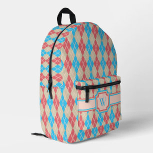 Am Strand Argyle Bedruckter Rucksack