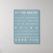 Am Strand - Beach House Rules - 18" x 24" Leinwanddruck (Vorderseite)