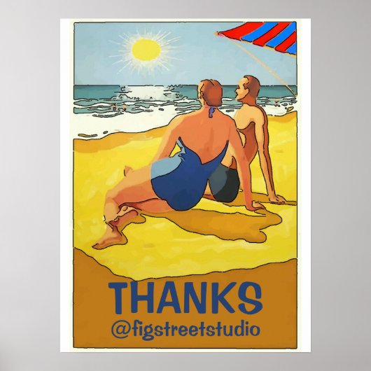 Am Strand bearbeiten Sie Text Poster (Vorne)