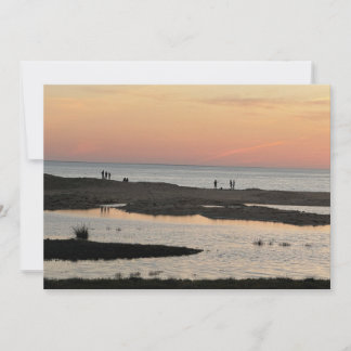 Am Strand bei Sonnenuntergang