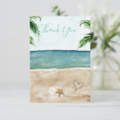 Am Strand Danke Karte (Stehend Vorderseite)